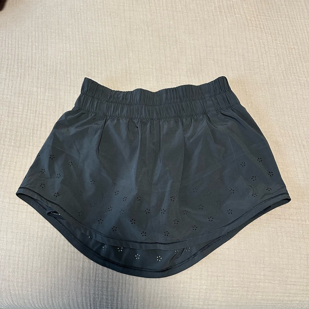 Black Lululemon Athletic Skort with Eyelet Detail - Size 4